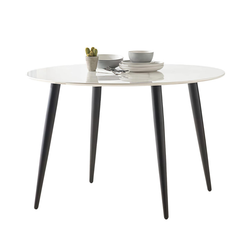 Round Metal Base Dining Table