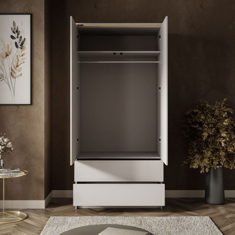 2 Door Wardrobe, Handleless system