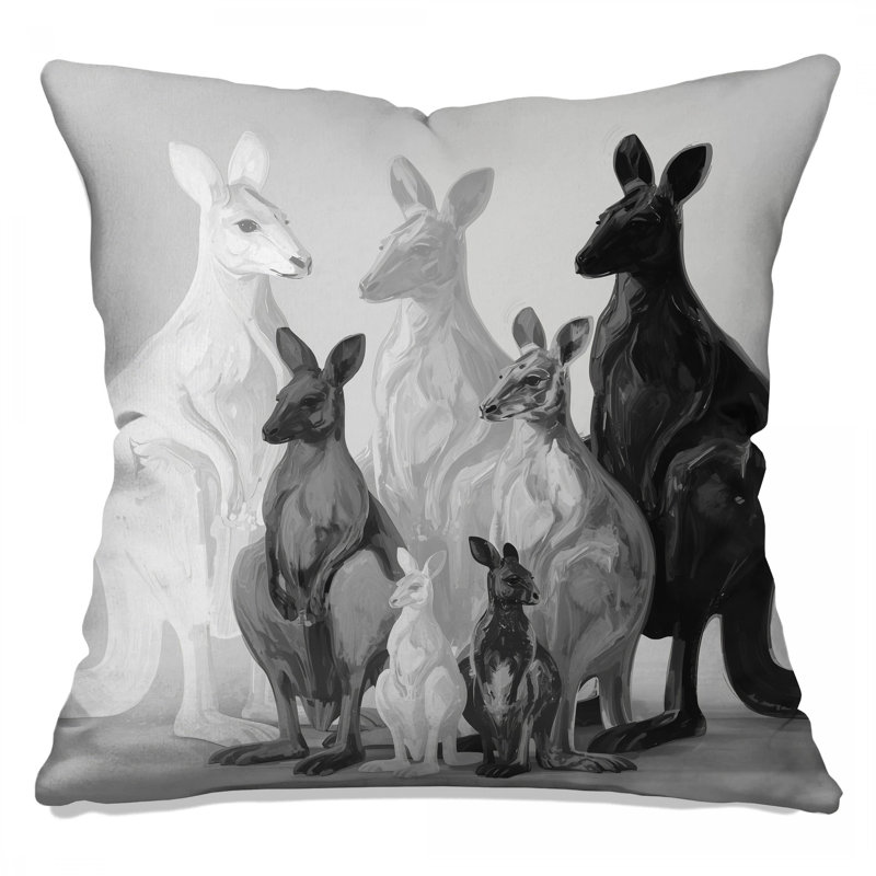 Coussins Group of Kangaroos, 26 x 26 pouces