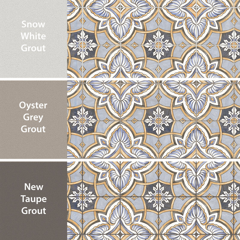 Harmonia 13" x 13" Ceramic Patterned Wall & Floor Tile, Blue