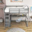 Lit mezzanine simple à 2 tiroirs avec bureau et tablettes-1704906142