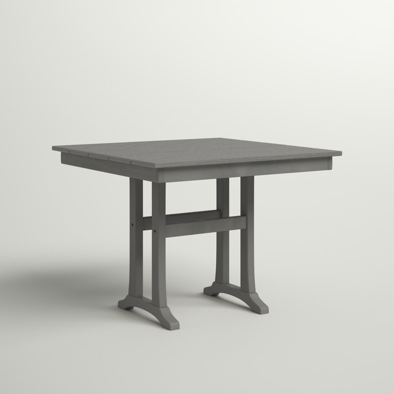 Farmhouse Trestle Dining Table, Slate Gray