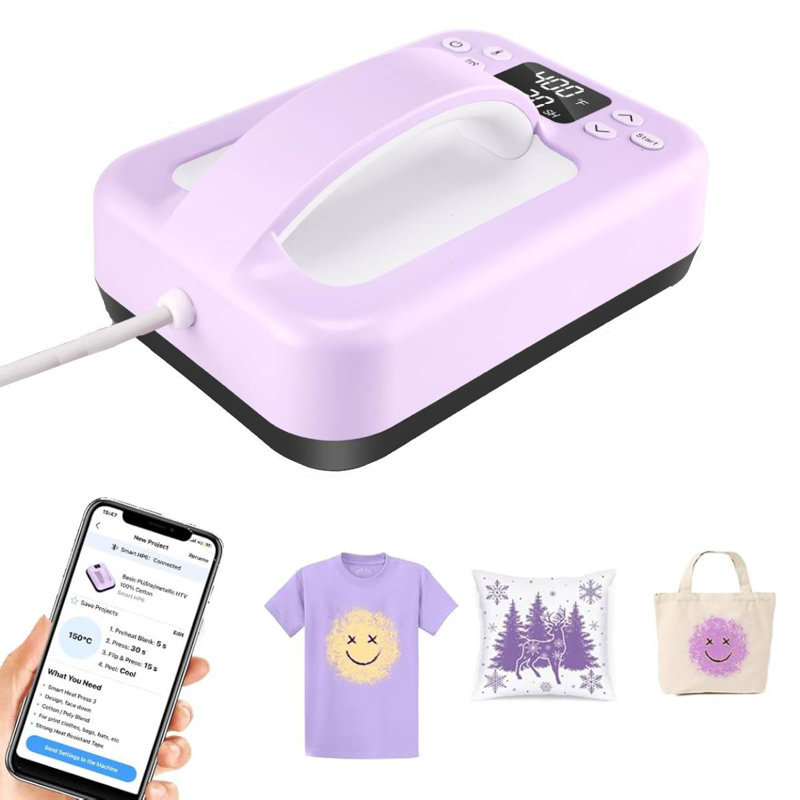 Presse à chaud avec application pour téléphone, Mauve