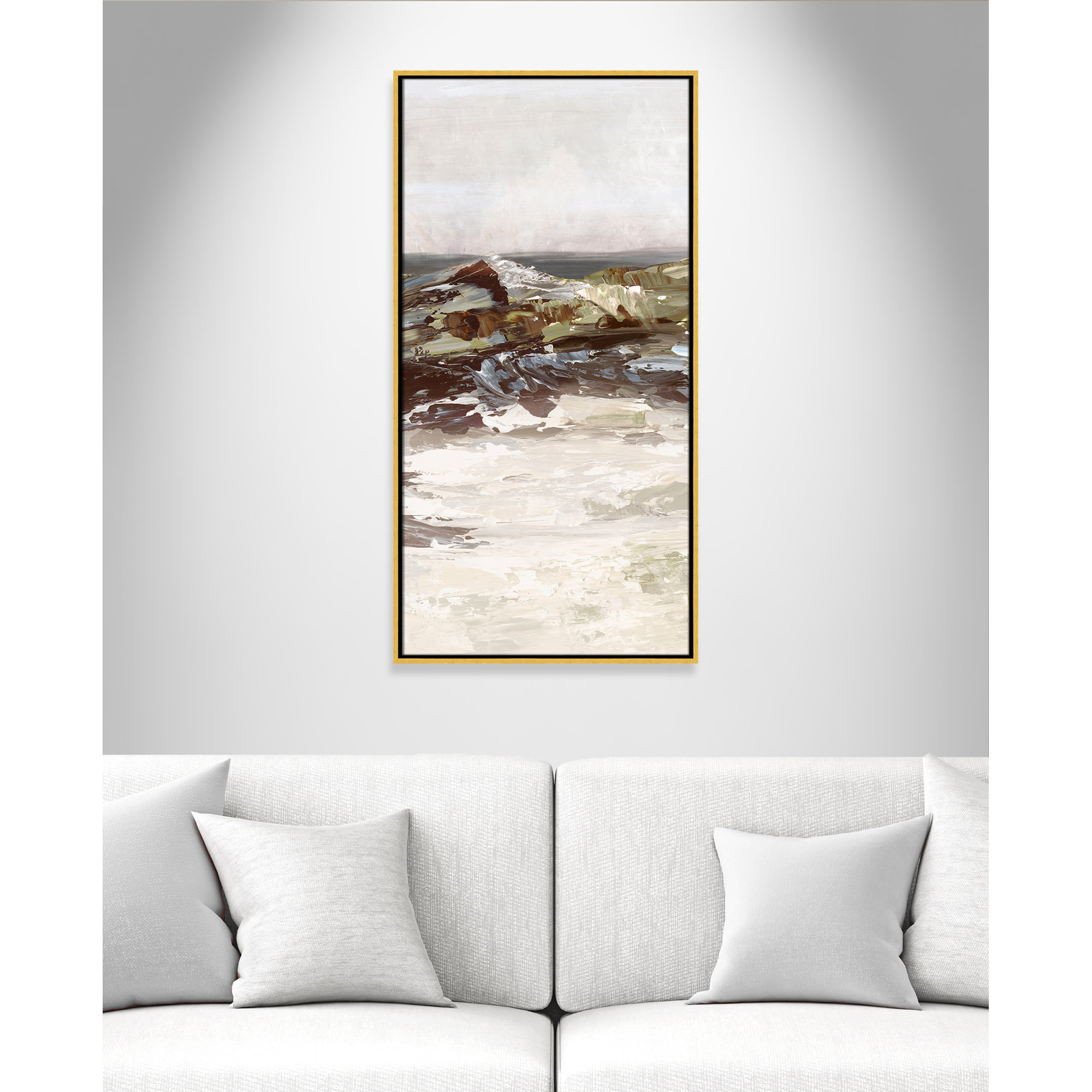 Stoney Peak Print by , 41.5" H x 21.5" W, Gold