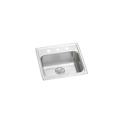Elkay Lustertone Classic Stainless Steel 19" L x 18" W Drop-In Kitchen Sink