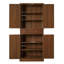 Armoire à 4 portes avec 1 tiroir, 4 tablettes intérieures réglables, armoire de rangement-262049659