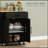 Kitchen Island With Storage, Rolling Kitchen Cart With AC Outlets And USB Ports, Microwave Stand With Towel And Spice Rack-904634124