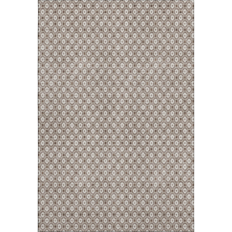 Premium Machine Washable Sykora AMF1428 Lattice Rug, Rectangle 9' x 12'