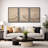Neutral Beige Tree with Flowing Roots and Branches - Extra Large Pictures Framed Canvas Print 3 Pieces Wall Art-505400997-505400994