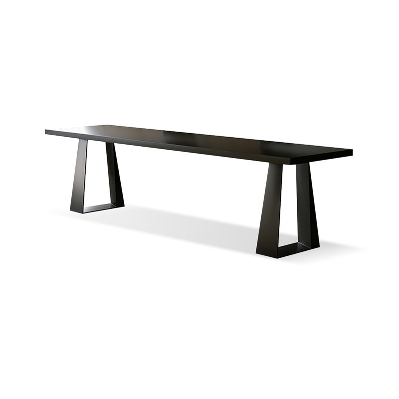 Black Rectangular Solid Wood Writing desk, 29.53"H*86.61"W*23.62"D