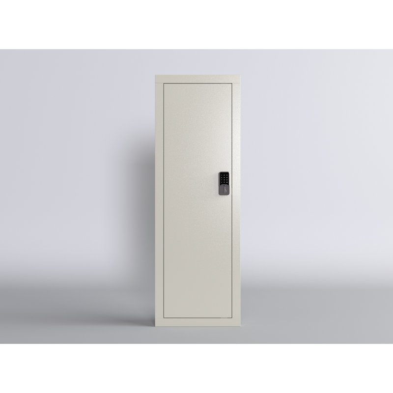 Wall-Mounted Quick-Access Rifle Safe With Removable Shelf & Digital Keypad