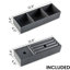 Meuble-lavabo flottant 36 po - avec chêne noir brossé rayé, lavabo en céramique blanche, bords courbés, solution de rangement pratique moderne pré-assemblée