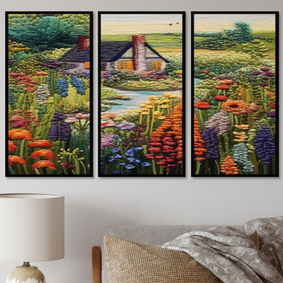 Ensemble de salon Blossoming Flowers Country House River Wool - campagne