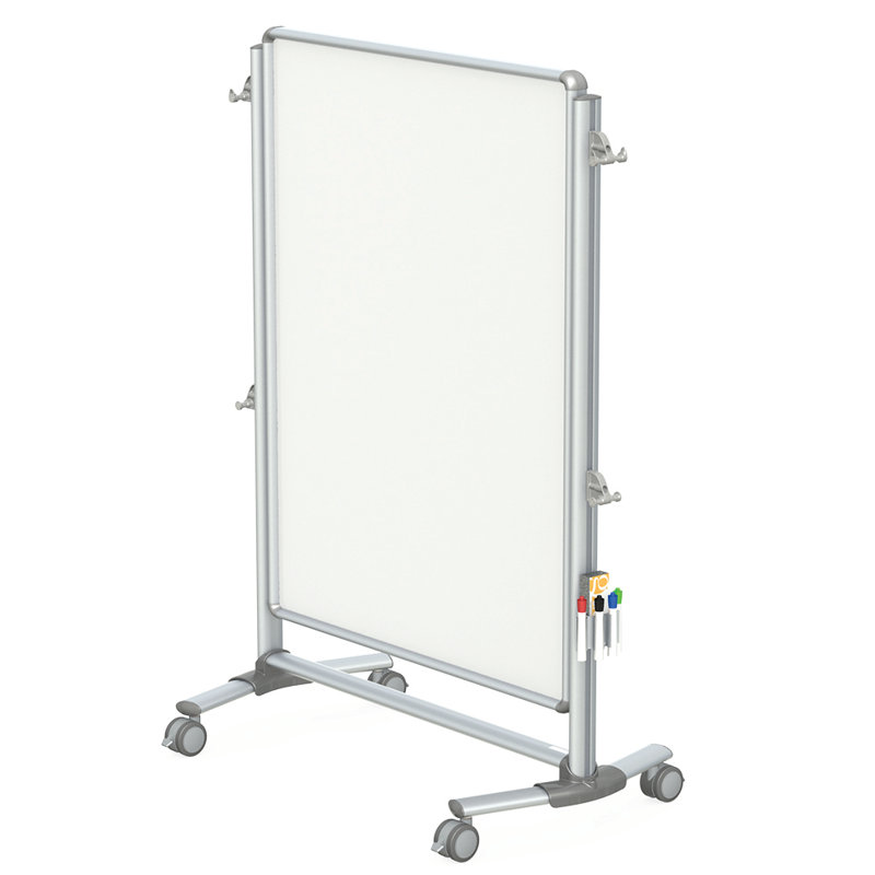 Nexus Freestanding Porcelain Magnetic Medium - 4' - 6' Whiteboard, 3'4" H x 4'9" W