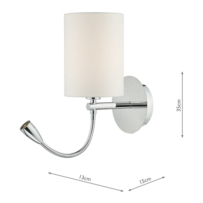 Wolcott LED Swing Arm Sconce, Polished Chrome