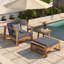 Chaise longue avec repose-pieds en bois d'acacia-1082079080