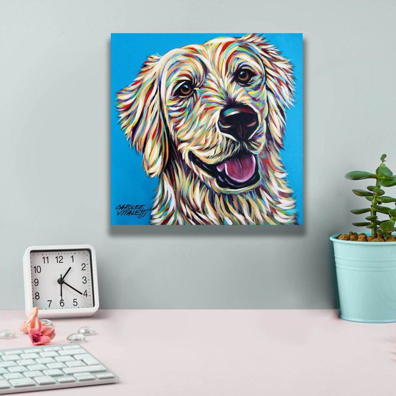 «Furry Dog Friend 1» par Carolee Vitaletti, H 12 po x l 12 po x P 0,75 po