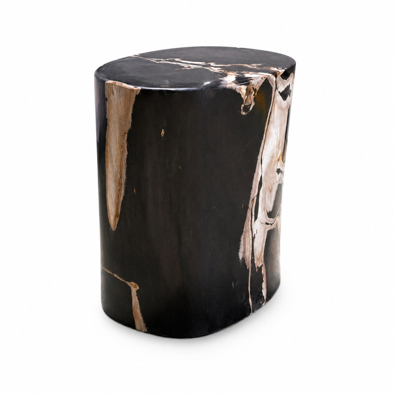 Elements Accent Stool, Natural Dark
