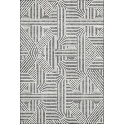 Premium Machine Washable Prisco Gray Rug