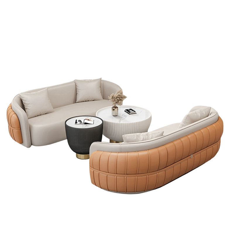 Waverly, Orange/Off-White