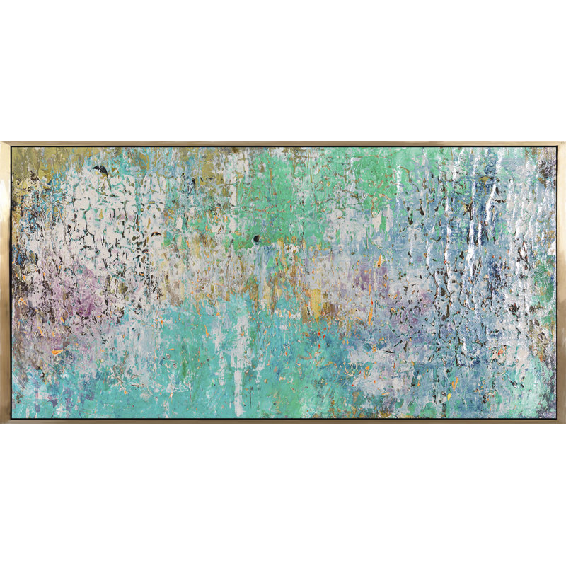 Tranquil Pond Painting, 24" H x 48" W