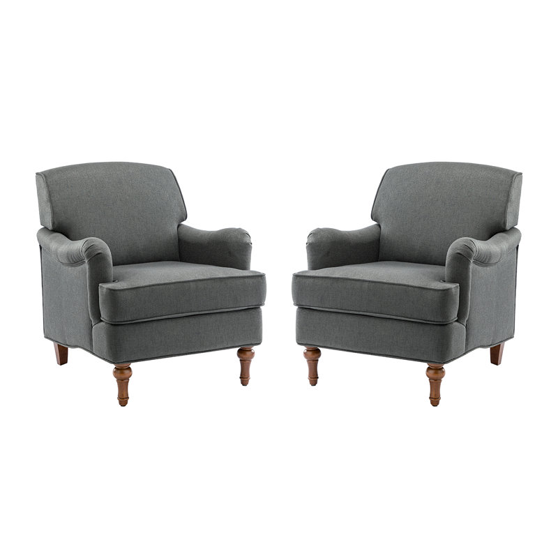 Fauteuil de 29,5 po de large Uppsala, 100% polyester gris anthracite