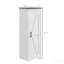 Armoire décorative de porte de grange, ferme, tablette réglable pour le salon - blanc