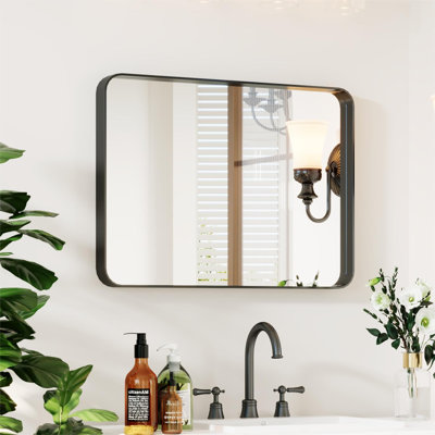 Stylish Aluminum Framed Mirror with Rounded Corner for Elegant Home Decor