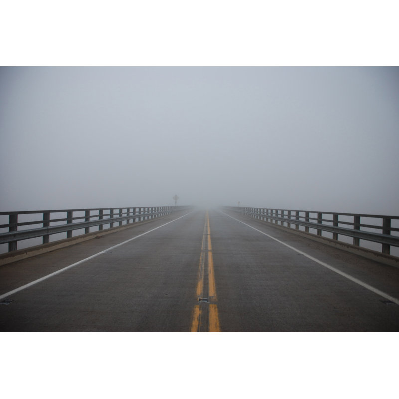 Foggy Bridge Road - Wrapped Canvas Print, 30cm H x 46cm W x 3.8cm D
