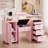 Nail Tech Desk with Storage Stool, Electric Dust Collector, Rolling Manicure Table with Lockable Wheels, Storage Drawers, Wrist Cushion, Acetone-Resistant Salon Workstation-1766833421