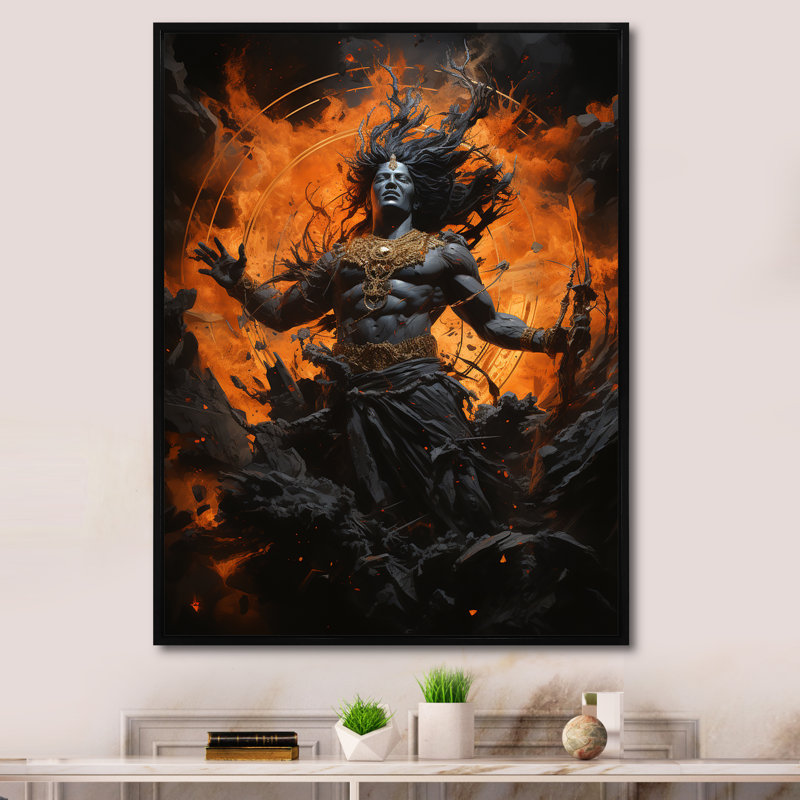Traduction libre «Hindara Natarajas Spiritual Dance I», Cadre flottant noir, 20" H x 12" W