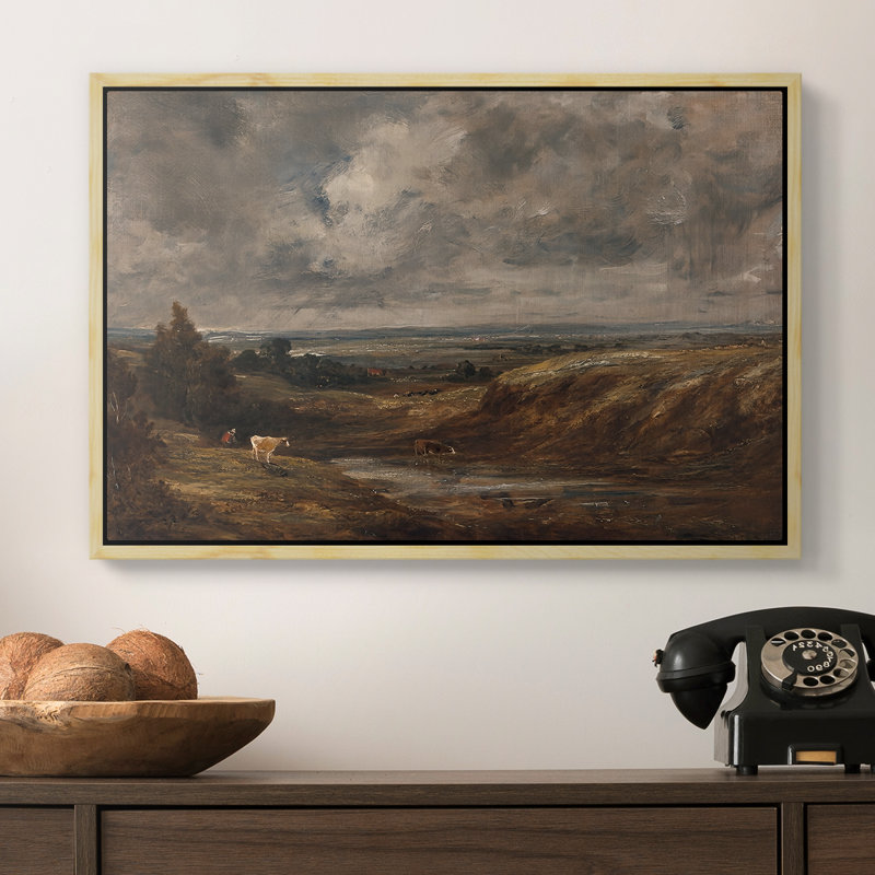 Hampstead Heath, 1825 - John Constable, toile tendue avec châssis, Naturel, 16 x 24