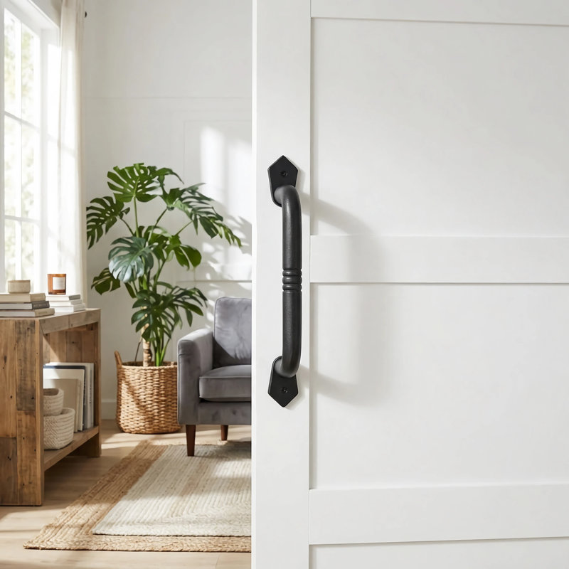 Poignée de porte de grange en fonte rustique pour décor de ferme