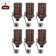 Royal Designs, Inc. Vintage Pull Chain Lamp Socket For Incandescent LED Bulbs, Oiled Rubbed Bronze, Set Of 6