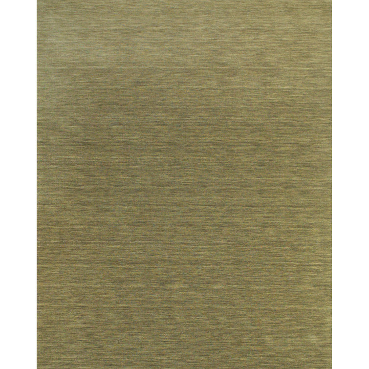 Lineville Handmade Tufted Wool Light Green Area Rug