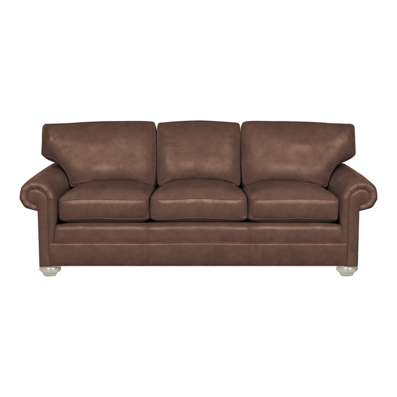 Main Street Sofa, Regent Mink Genuine Leather, Navajo