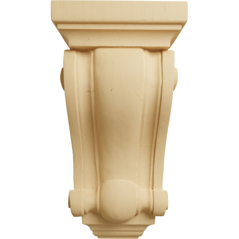 Corbeille en bois Cole Pilaster, (paquet de 4), Cerisier, L 6,25 po x P 4 po x H 12 po