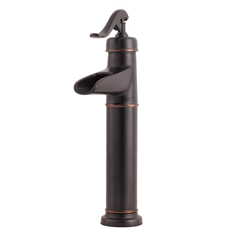 Ashfield Single Hole Bathroom Faucet with Drain Assembly, Tuscan Bronze