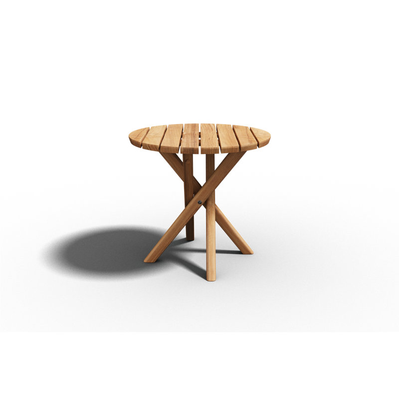 Round Teak Outdoor Side Table