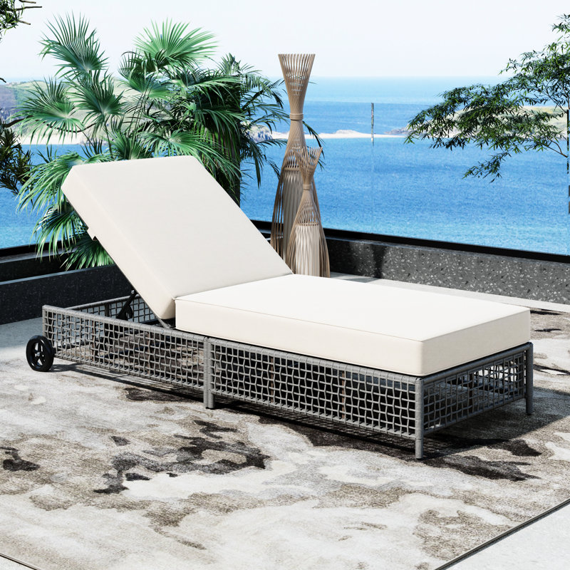 Chaise longue de jardin Garden, Naturel, 1