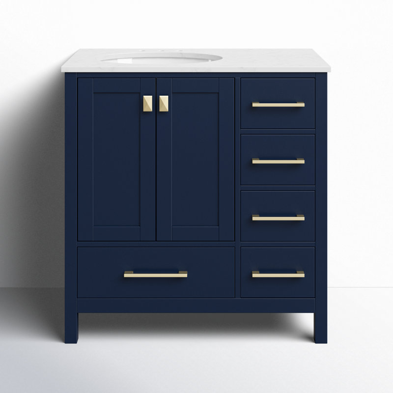 Ensemble de meuble-lavabo simple 32 po Hines, Bleu