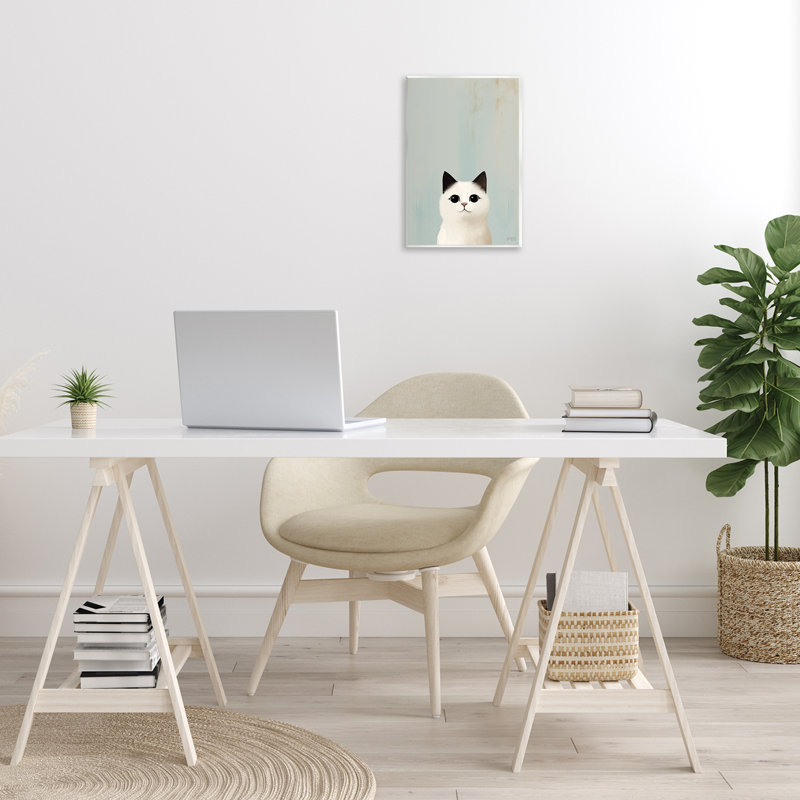 «Peeking White Kitten» par Roozbeh Bahramali, H 15 po x l 10 po