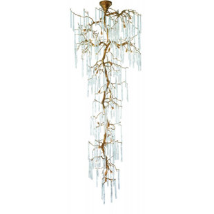 Lustre suspendu à 15 lumières bronze