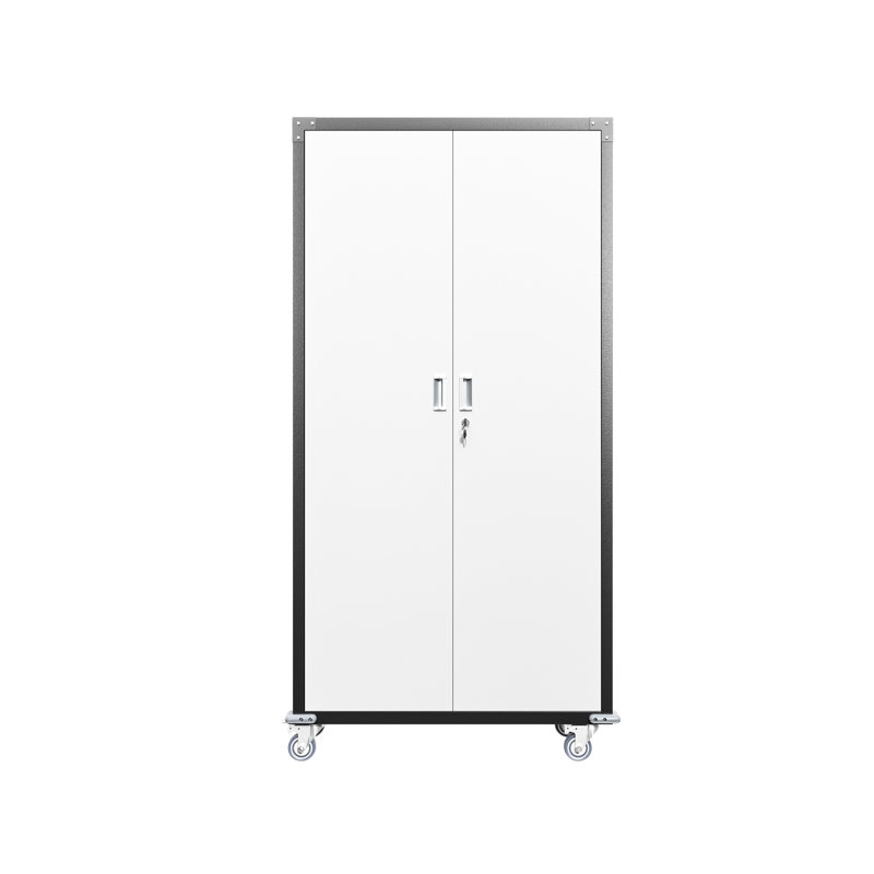 Armoire en métal robuste verrouillable avec 4 tablettes réglables - Rangement à usage domestique pour le garage et le bureau