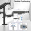 Pneumatic Arm Dual Monitor Desk Mount