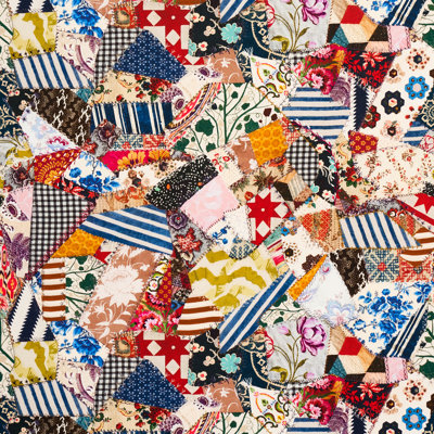 Schumacher x Johnson Hartig Hotch Potch Crazy Quilt Fabric