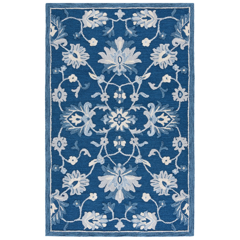 Metro 813 Hand Tufted 80% Wool; 20% Cotton Floral Rug, 5'-0" X 8'-0" Rectangle