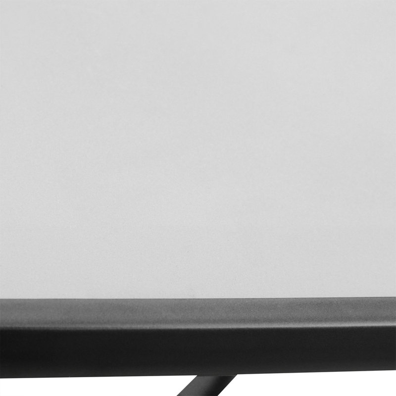 Outdoor 27" Square Tempered Glass Table - Stable Metal Base For Patio And Garden Black Appearance With Top Construction Use