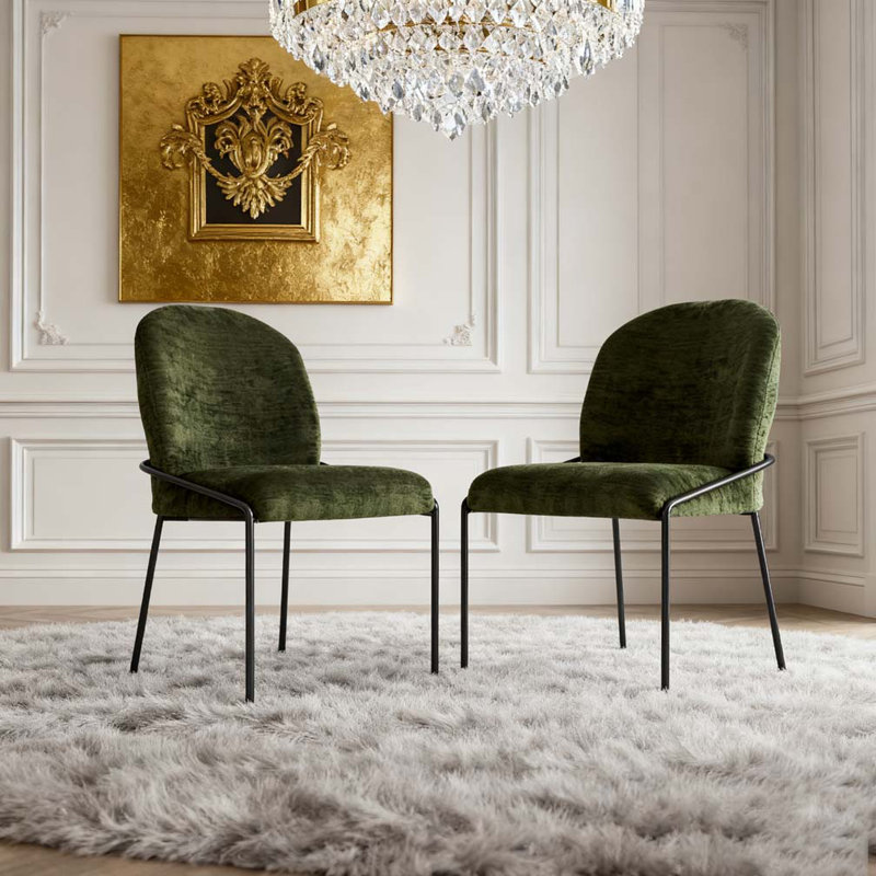 Chaise de salle à manger moderne, Vert