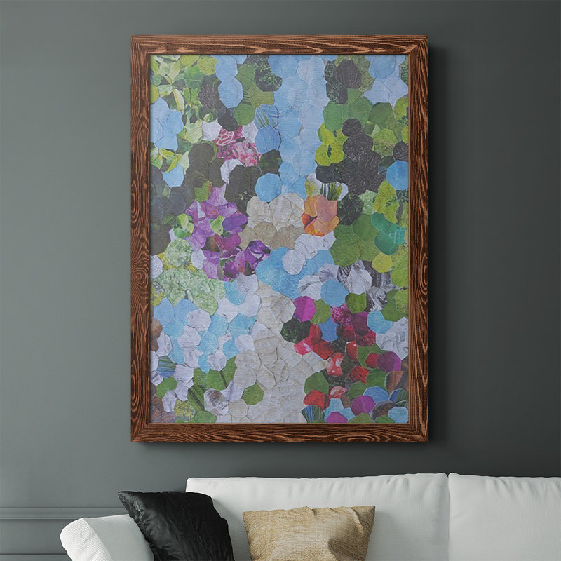 «Iris Garden» par Coco Good, reproduction sur toile, H 43,5 po x l 31,5 po x P 1 po, Érable